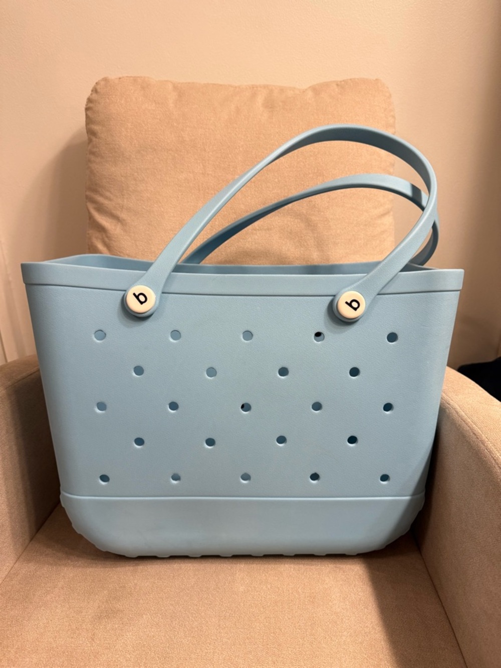 Large Beach Tote - Light Blue